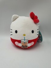 Squishmallows Hello Kitty & Friends Hello Kitty With Bubble Tea 6.5" Plush US Ex