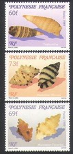 French Polynesia 1989 Shells/Nature/Marine/Snails/Seashells 3v set (n35684)