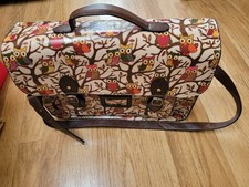 OWL PATTERN SATCHEL BAG LADIES GIRLS LARGE LAPTOP CASE