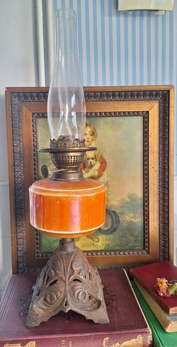 Vintage kerosene oil lamp - oil,
