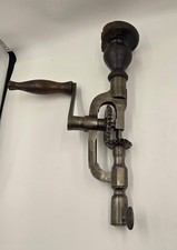 RARE Antique H. & R. BOKER 11” Iron Hand Drill Breast Brace Crank Gear Tool