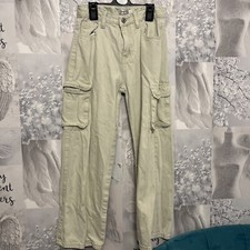 Girls Pants Comfy 8-9 Light Green/yellow Comfy Middle Rise Pants From Yoyo S. 