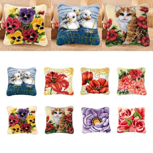 Latch hook kits - hook, pillow