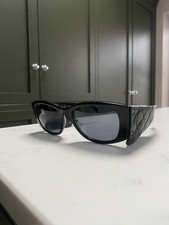 RARE CHANEL by Karl Lagerfeld Archival Vintage 1987 Black Quilted Sunglasses