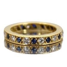 Gold Eternity Ring Sapphire