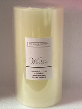 The White Company Winter Pillar Scented Candle 590g Cinnamon, Clove New & Sealed