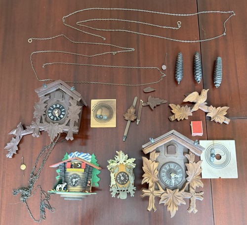 Lot vintage cuckoo clocks - lot, 4