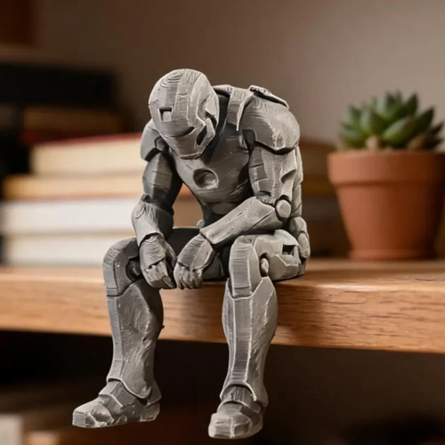 Sad iron man - iron, sitting