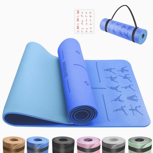 Yoga mat with alignment - yoga,