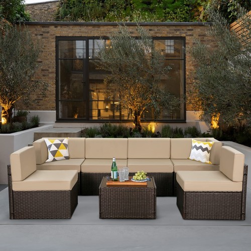 Pieces patio sofa set - pieces, pe