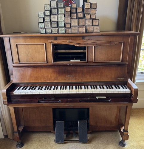 Steck piano pianola upright - steck,