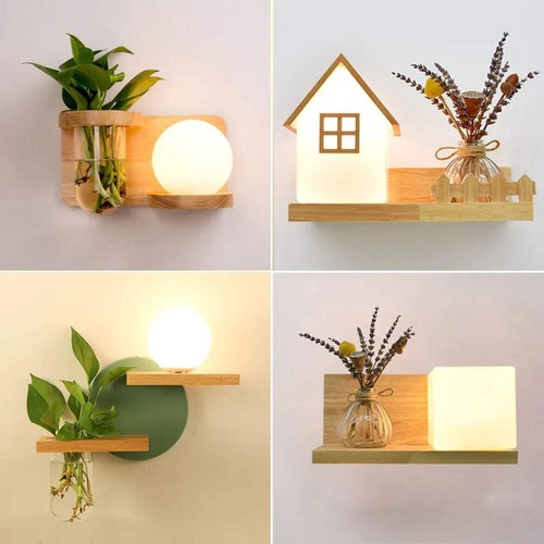 Modern wooden led wall - led, lamp