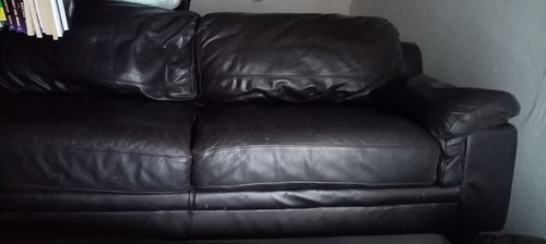 Black leather sofa 5 - black,