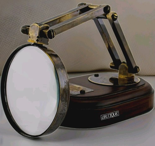 Brass magnifying glass - magnifying,