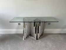 Penelope Pleated Mirror Console Table 