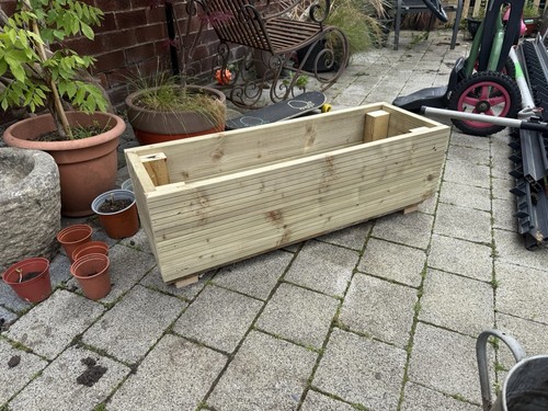 Wood wooden garden planter - wood,