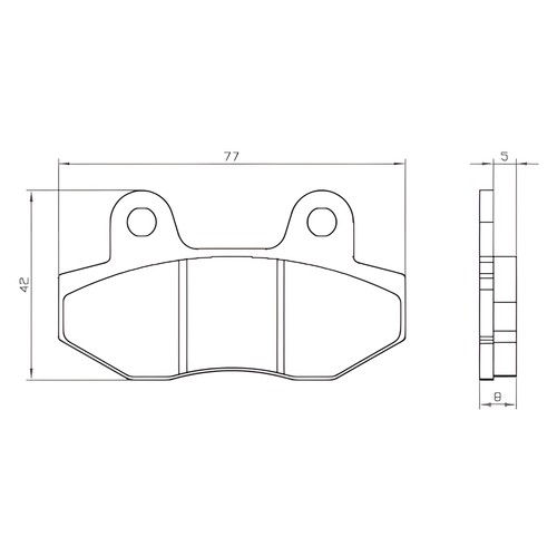 Front recessed brake - front,