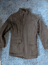 JEFF BANKS Jacket Medium Black Mens Coat Overcoat Wool Cashmere Blend