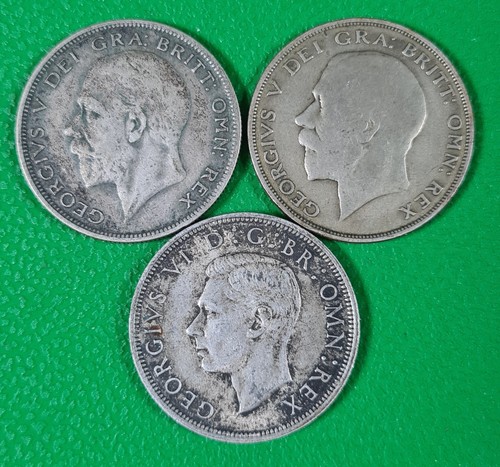 Half crown coins silver - 3,