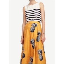 Ann Taylor Maxi A-Line Yellow