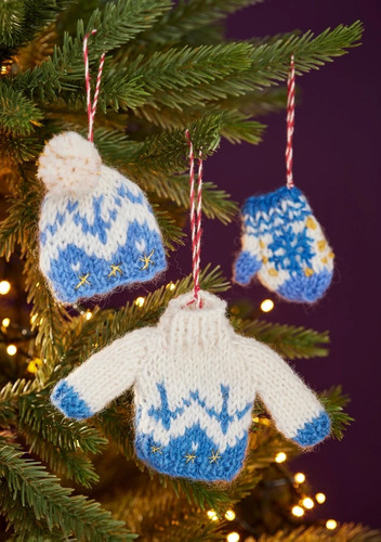 Knitted wool bobble - wool,