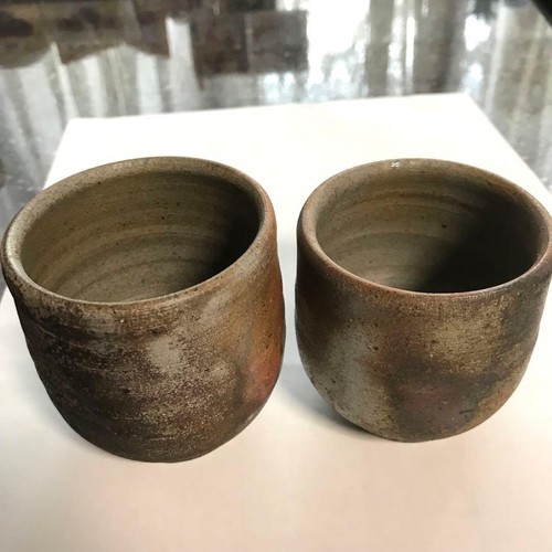 Bizen ware teacups set ceramic - bizen,