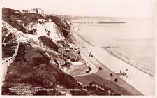 POSTCARD - DORSET - BOURNEMOUTH - PROMENADE - DURLEY CHINE - REAL PHOTO