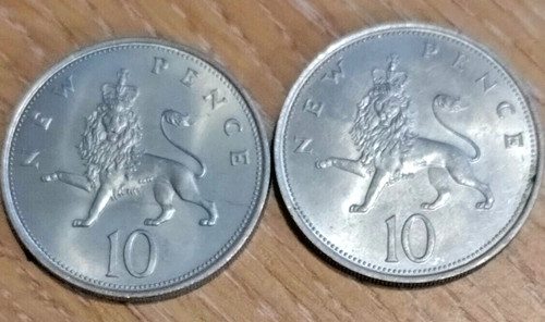 Decimal large 10p ten - large,