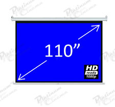 110" Electric Motorized HD Projection Screen Aspect Ratio 4:3 Fibre Glass