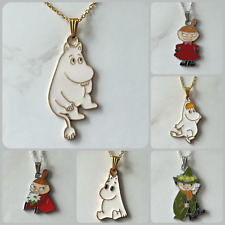 Cute Cartoon Moomin & Friends Enamel Pendant Necklace Charm & Gift Bag UK seller