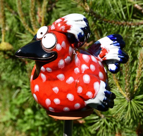 Ceramic garden ball decoration - ceramic,