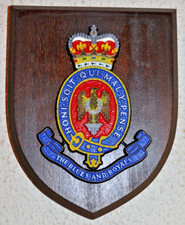 Blues and Royals regimental mess wall plaque shield