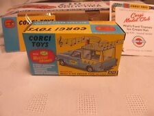 CORGI FORD THAMES~WALLS ICE CREAM VAN~MUSICAL~WITH CERTIFICATE+BADGE~MINT IN BOX