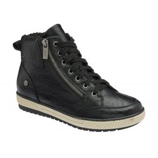 LOTUS Bellatrix - Womens/Ladies Lace & Zip Up Ankle Trainer Boot Black