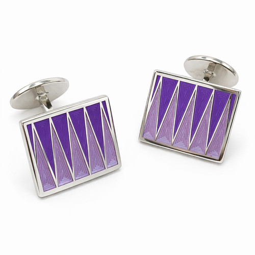 Purple art deco - deco, cufflinks