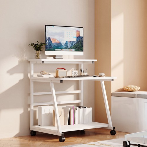 Tier computer desk rolling - tier,