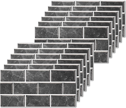 Brick tile stickers grey - stickers, 12