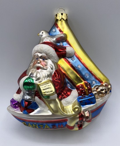 Santa yellow blue sail - santa,