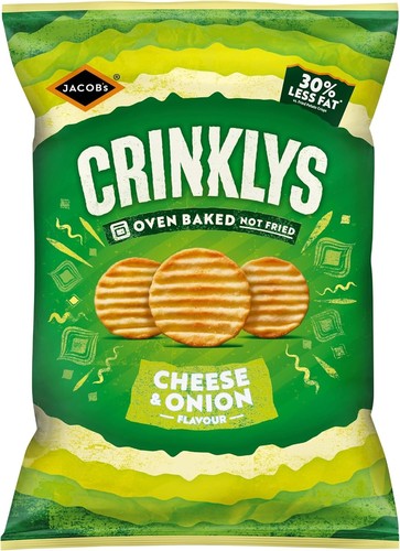 Crinklys cheese onion - &, baked