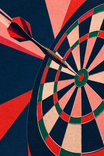 Darts dartboard poster - 18.,