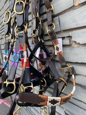 Leather polo headcollar - leather,