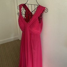 Flattering empire line occasion wedding bridesmaid prom dress. Side 14 Maxi
