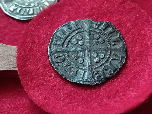 Edward silver hammered penny - edward,