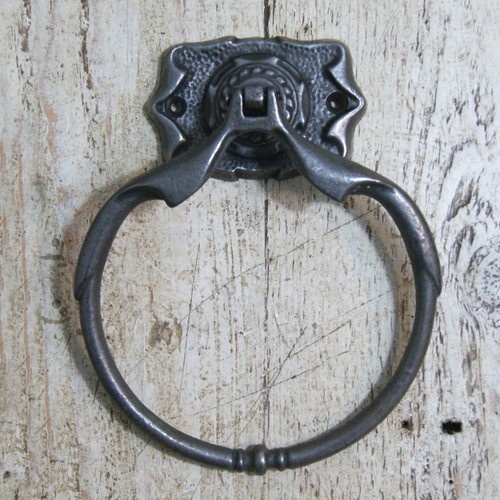Ornate cast iron towel ring - ornate,