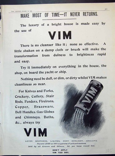 Old 1904 vim cleaning powder - old,