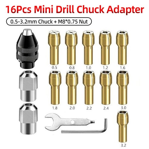 Drill chuck collet set - drill,