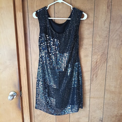 Black beaded sequin - sequin, disc