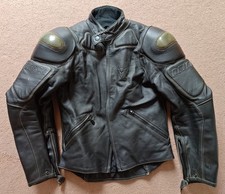 Vintage Dainese Race Leather Jacket,  made with Kevlar Shoulders, Size 48.