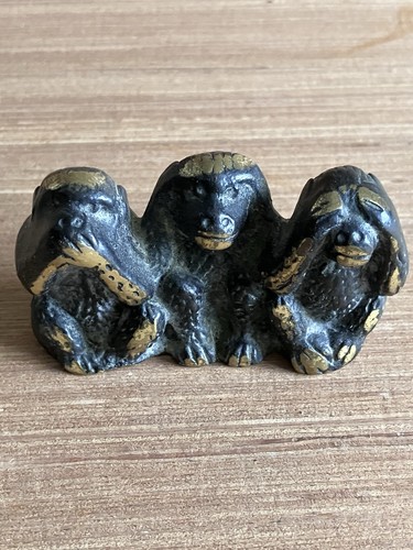 Vintage brass wise - vintage, monkeys