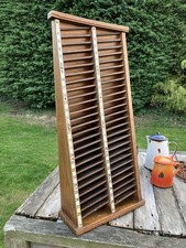 RESTORED VINTAGE WOODEN LETTERPRESS FURNITURE SPACING RACK REGLET CABINET